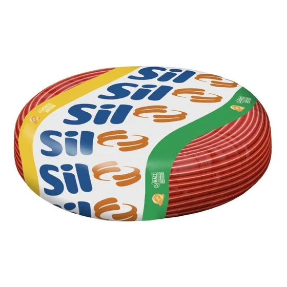 Fio Cabo Flexivel Sil 10,0mm 750v Rolo 100 Metros Vermelho