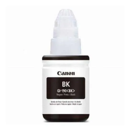 Canon Botella De Tinta Gi-190 Bk Negro Rinde Hasta 6,000 Pág