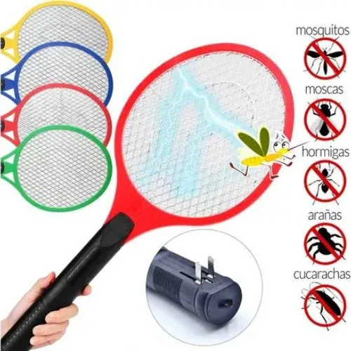Raqueta Eléctrica Recargable Mata Zancudos Moscas Insectos