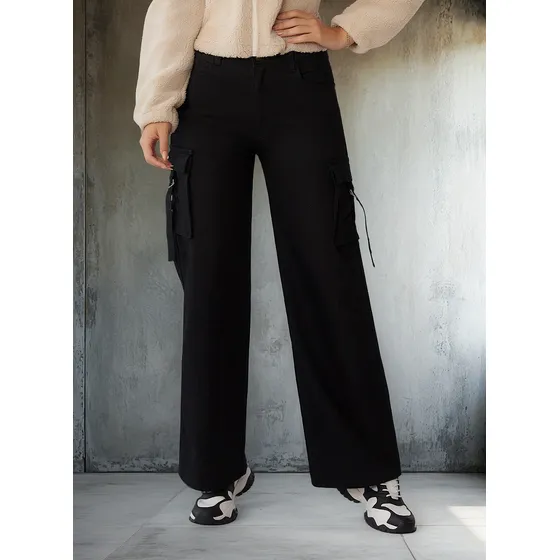 Pantalon Cargo Luppe Negro Para Mujer Croydon