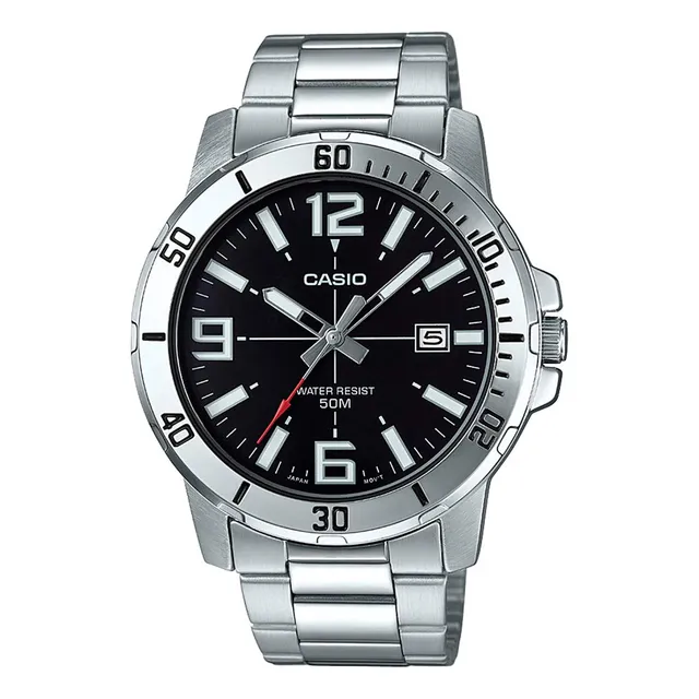 Casio Mtp-vd01d-1bv Hombres Enticer Acero Inoxidable 1k89p
