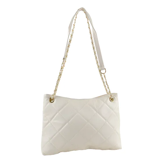 Cartera Importada Mujer Eco Cuero Car069 Milokita Crema