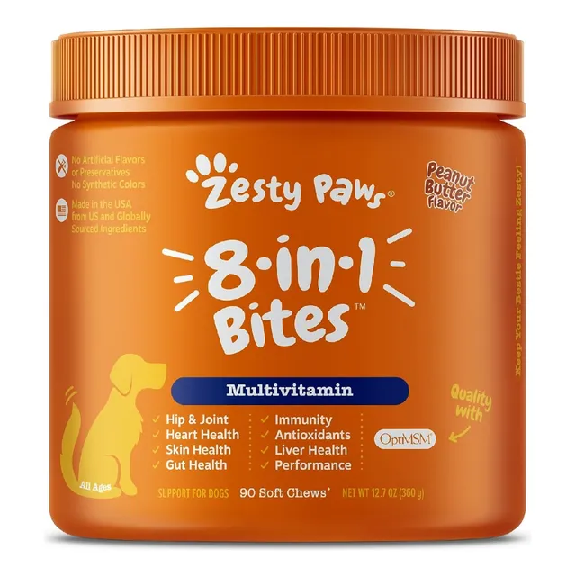 Zesty Paw 8 In 1 Suplemento Para Perros Multi-vitaminas