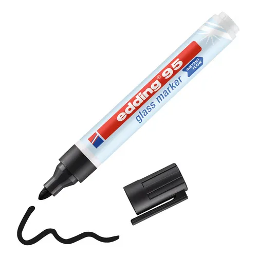 Marcador Para Vidrio Edding 95 Color Negro