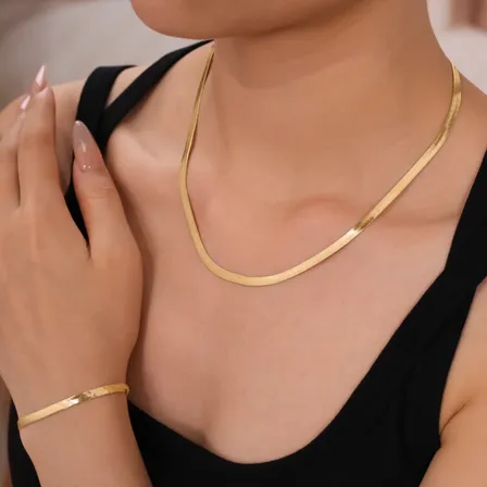 Olevs Kit Colares Dourado Moda + Ouro Pulseiras Zh026 Dourado