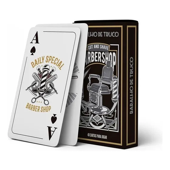 Baralho Temático Para Truco Barbeiro Barbearia Barbershop