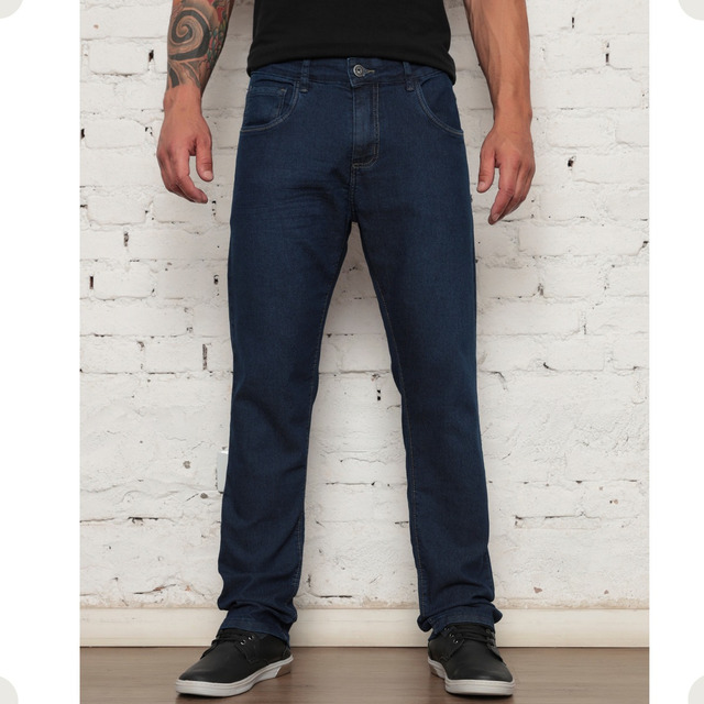 Calça Jeans Masculina Tradicional Corte Reto Calça Jeans Masculina Tradicional Corte Reto