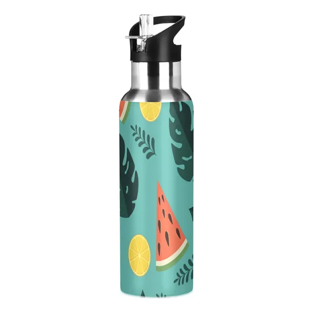 Botella Agua Sandia Limon Tropical Acero Inoxidable Vacio 20