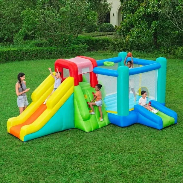 Parque Colchón Inflable Tobogan Escalador Aro Soplador Niños