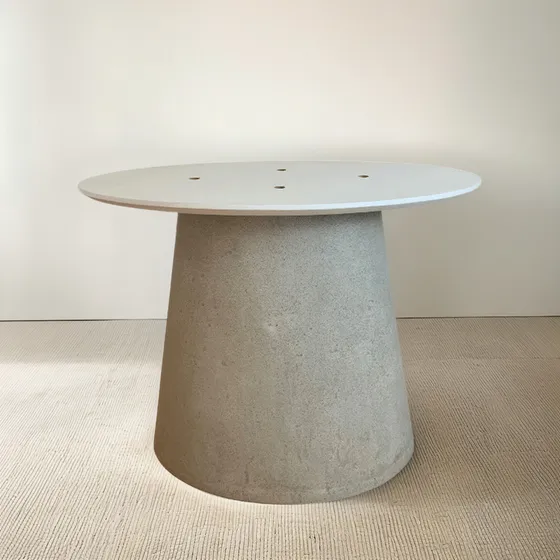 Base Mesa De Jantar Cone Oval Concreto P/ Tampos De 244x137