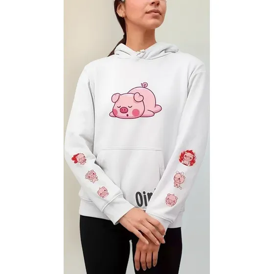 Buzo Canguro Piggy Love Oink Cerdito Kawaii Infantil
