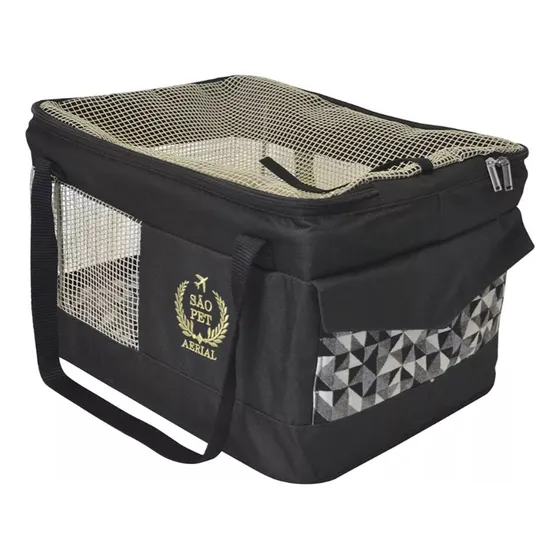 Bolsa Transporte Aéreo São Pet Preta Latam 36x33x23