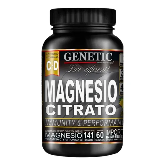 Magnesio Citrato + Vitaminas - Genetic Sabor Pomelo/ Naranja