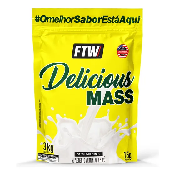 Delicious Mass Hipercalórico Refil 3kg Sabor Wheyzinho - FTW