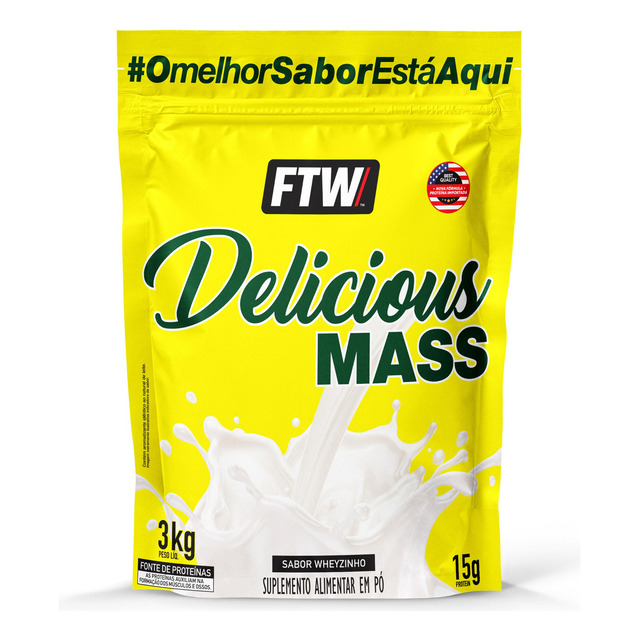 Delicious Mass Hipercalórico Refil 3kg Sabor Wheyzinho - Ftw Delicious Mass Hipercalórico Refil 3kg Sabor Wheyzinho - Ftw