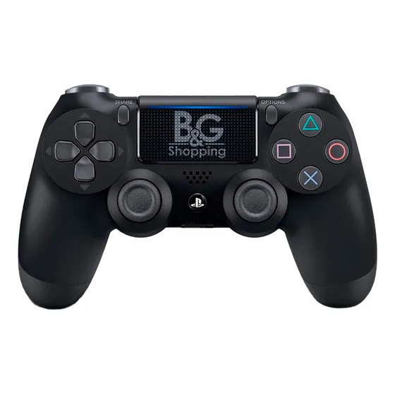 Controle Joystick Console Sem Fio Compatível Com Ps4 Vídeo Game Pc Cor Preto Controle Sem Fio Ex Decor