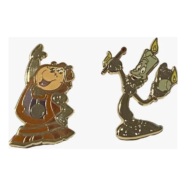 Pin Prendedor Cogsworth Lumiere Disney Parks Bella Y Bestia