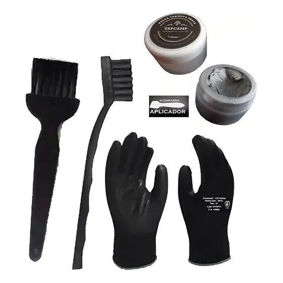 Kit Pasta Térmica Prata KIT PASTA TERMICA Pincel Escova Luvas Anti-Estática