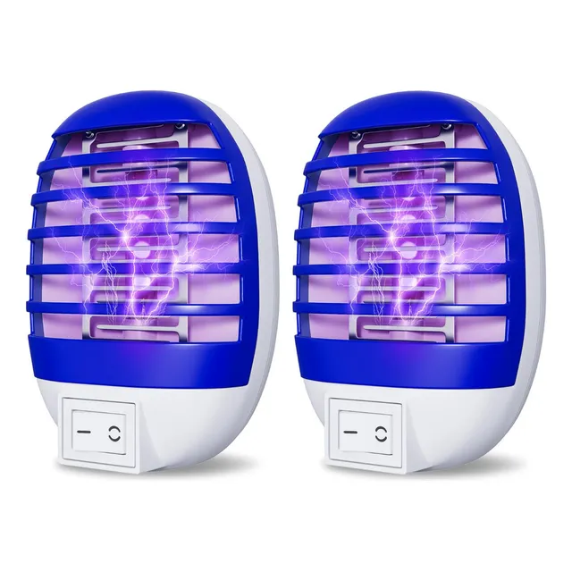 2 Pcs Lampara Mata Mosquitos Eléctrico Matamoscas Repelentes