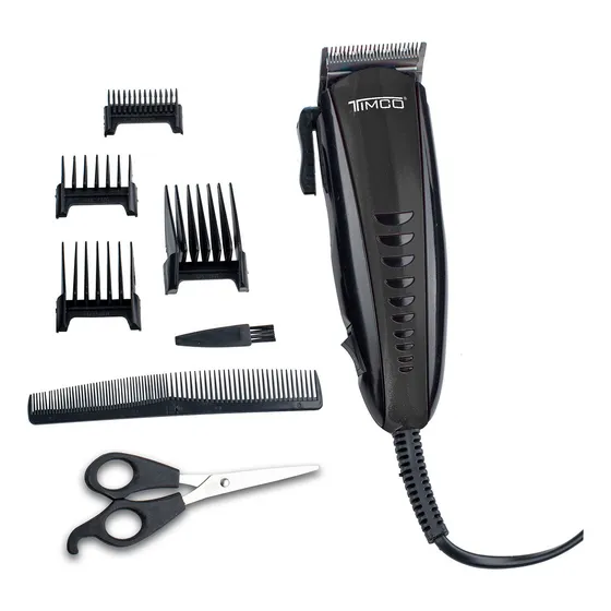 Maquina Corte Cabello Kit De Peluqueria Maquina Corte Timco Color Negro