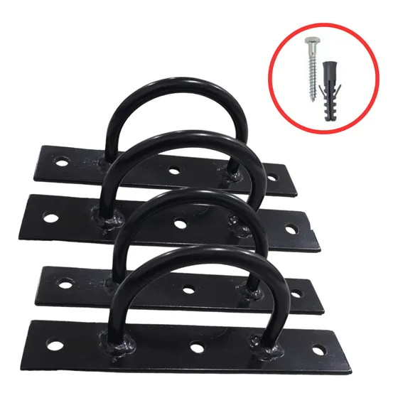 Kit 4 Suporte Trx Parede Teto Gancho Suspenso Argola Columpi