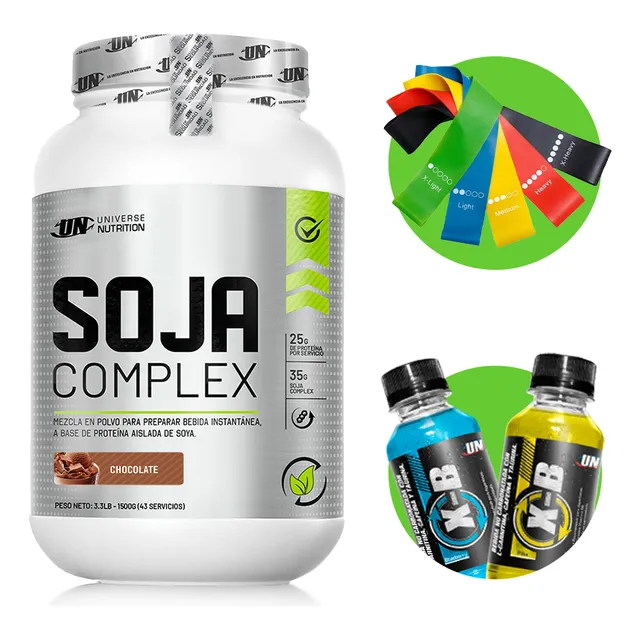 Soja Complex 1.5kg Chocolate + Bandas De Latex X5 + 02 Quem