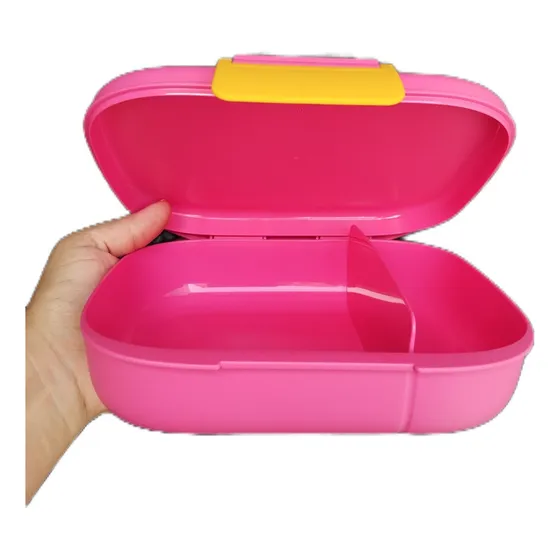 Tupperware Portacomidas 1,2,3 Lunch Fucsia 740ml 2divisiones