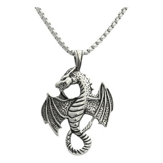 Collar Dije Con Dragón Volador Acero Inoxidable Medallas Collar Dije Con Dragón Volador Acero Inoxidable Medallas