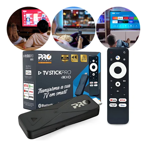 Tv Stickpro 4k Proeletronic Smart Android Bluetooth Wi-fi 5g
