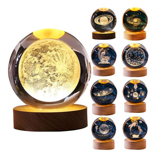 Dormitorio 3d Crystal Ball Usb Warm Light Led Night Light Dormitorio 3d Crystal Ball Usb Warm Light Led Night Light