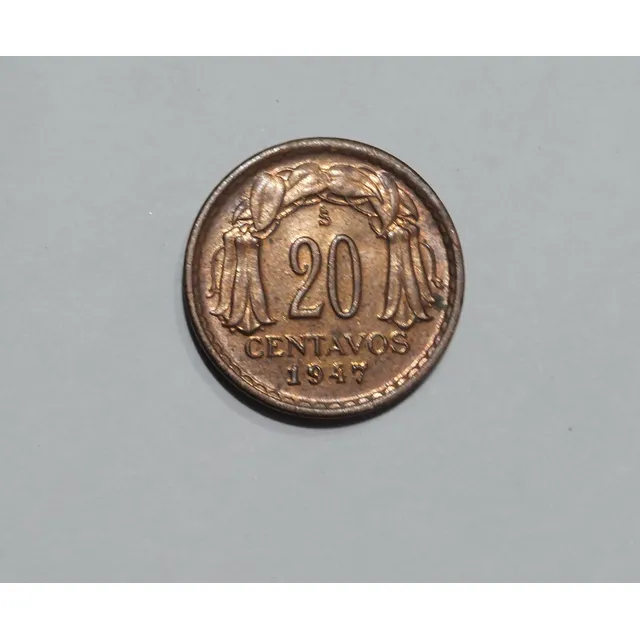 20 Centavos Año 1947 Sin Circular