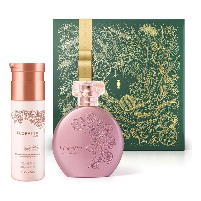 Combo Presente Floratta Rose: Bouquet Desodorante Colônia 75ml +  Creme Hidratante Desodor...