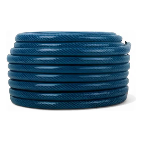 Manguera Tipo Culebra De Jardin Color Azul Para Regar Rollo