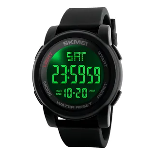 RelĂłgio De Pulso Digital Skmei 1257 Com Corria De Poliuretano Cor Preto RelĂłgio De Pulso Digital Skmei 1257 Com Corria De Poliuretano Cor Preto