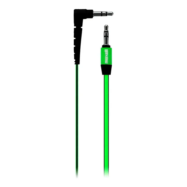Cable Para Audio Plano Con Conectores De 3.5mm A 3.5mm Verde Maxell