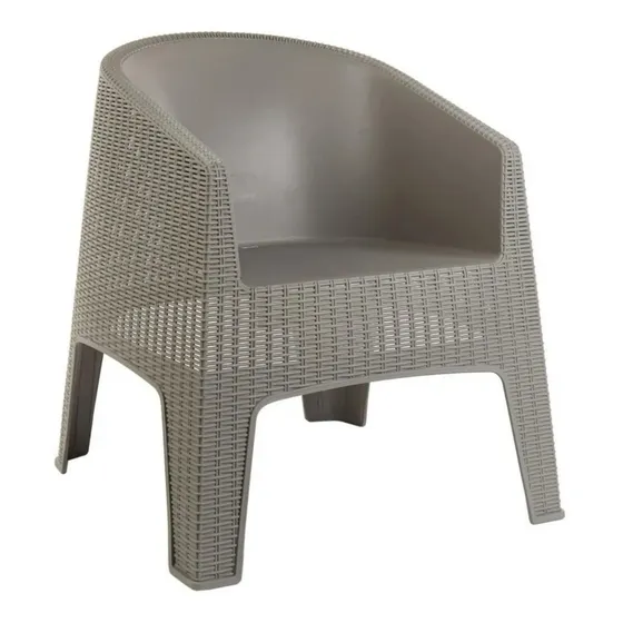 Sillon De Jardin Ibiza Exterior Rattan Sintetico Color Gris Garden Life