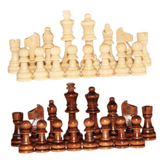 Para J0yf 32 Piezas Piezas De Ajedrez De Madera Para Para J0yf 32 Piezas Piezas De Ajedrez De Madera Para