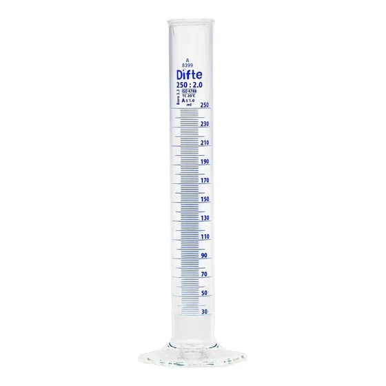 Probeta De Vidrio Base De Vidrio Hexa. Graduada 250ml.