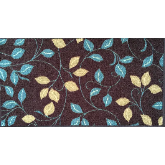 Felpudo Goma Antideslizante Parte Trasera Floral Moca 18.0 X