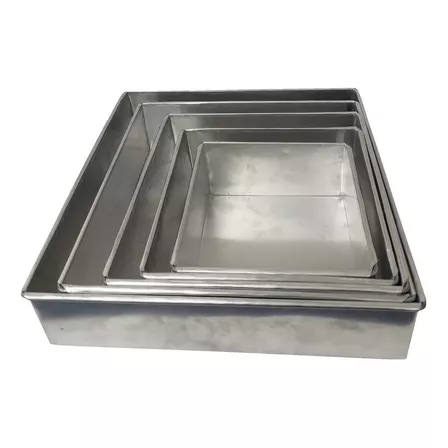 Molde Para Tortas Rectangular X 5 Aluminio De Alta Calidad