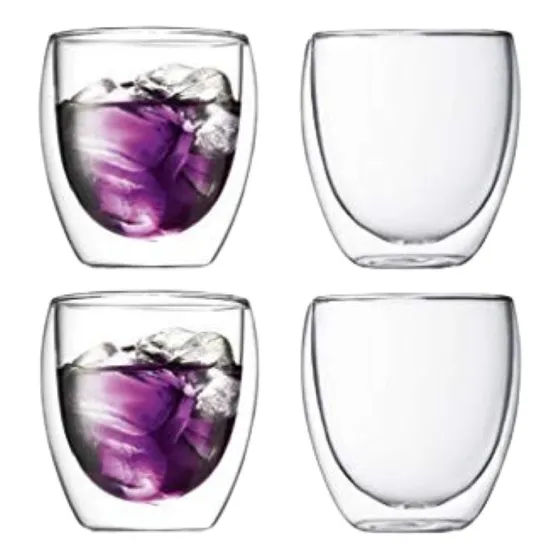  Vaso Termico Doble Vidrio Simil Bodum X 250cc