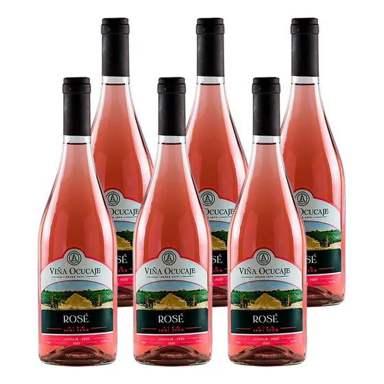 Pack X6 Vino Rosé Ocucaje 750 Ml