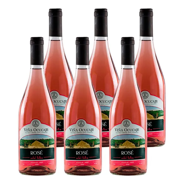 Pack X6 Vino Rosé Ocucaje 750 Ml