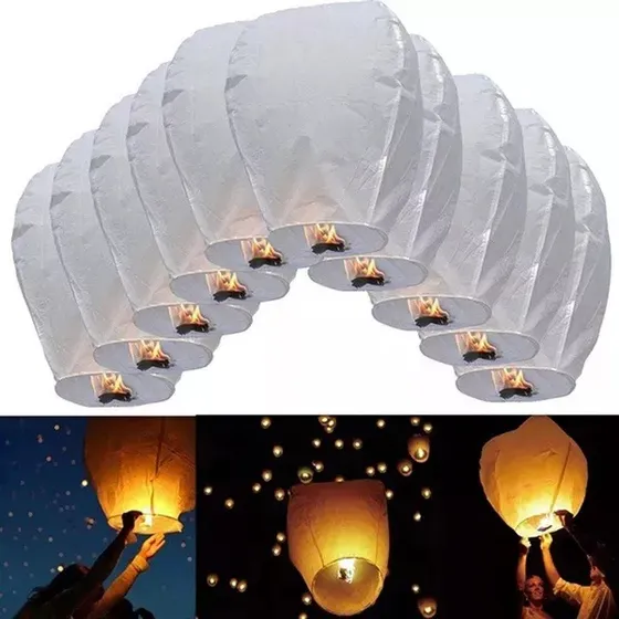 20pcs Voando Desejando Lâmpada Chinesa Lanterna Papel Céu A!