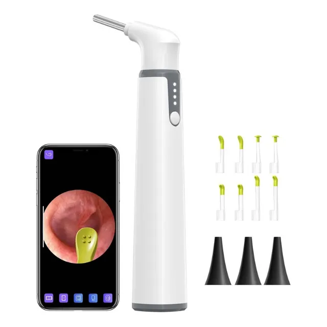 Otoscópio Hd Camera Sem Fio Recarregável Limpeza Ouvido Top