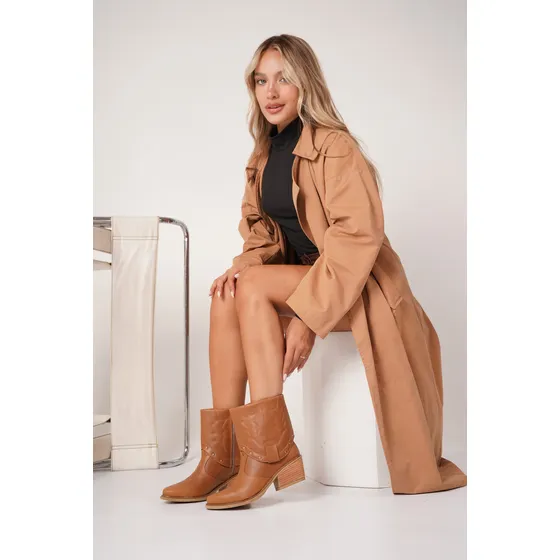 Texana Baja Urbana Moda Mujer Cuero - Art Muriel -