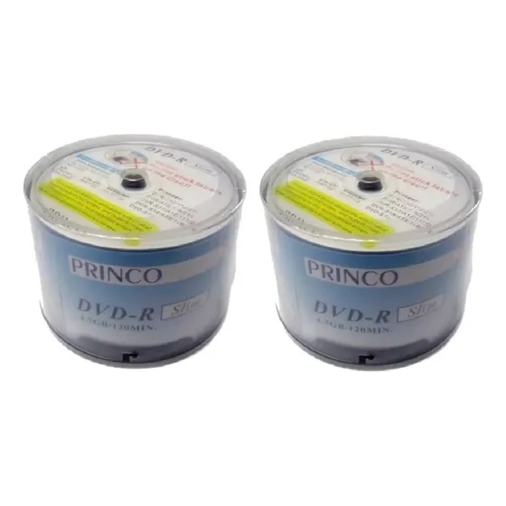 Dvd-r Princo Budget Slim 24x / 4.7 Gb 120 Min Torre 120 Unds