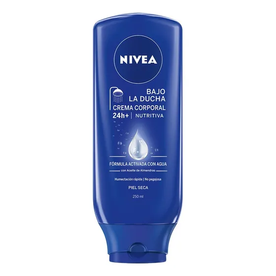 Crema para cuerpo Nivea Cuidado Corporal Bajo la Ducha Nutritiva en tubo 250mL