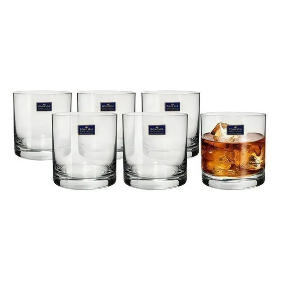 Jogo 6 Copos De Cristal Para Whisky Bohemia 320ml Cor Transparente