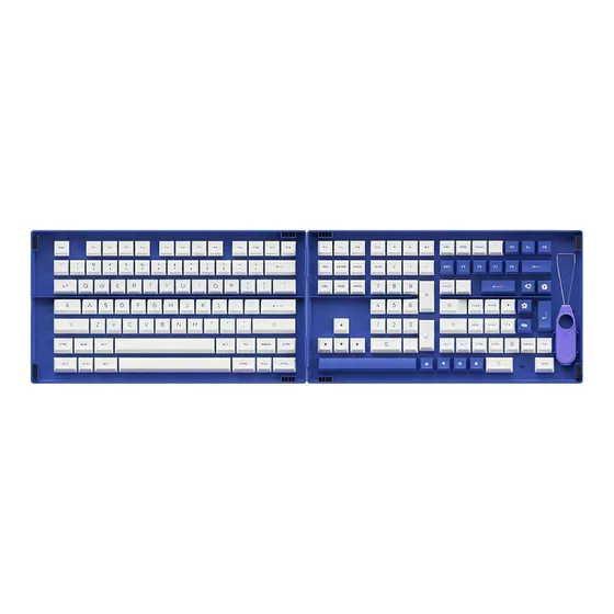 Keycaps Akko Pbt Double Shot Kit 197 Teclas Blue On White Cor De Teclado Blue/white Idioma Inglês